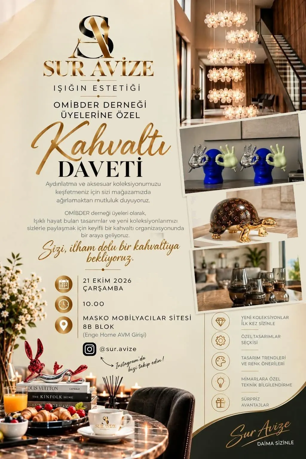 SUR AVİZE'den OMİBDER Üyelerine Özel Kahvaltı Daveti